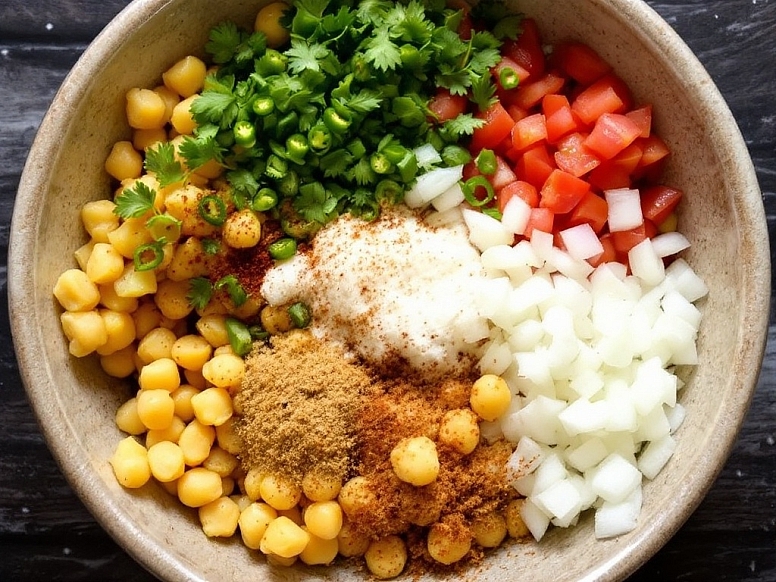 chick pea chaat ingredients