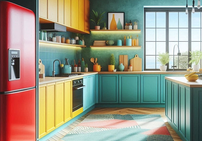 colourful kitchen design