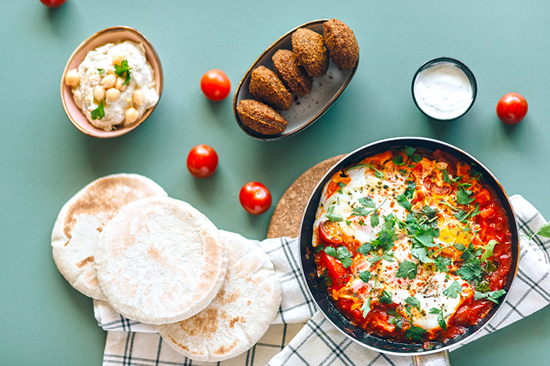 falafel and hummus